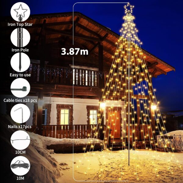 91SFJpA57TL._AC_SL1500_.jpg Joomer Christmas Tree Lights Topper Star Height 127ft 568 LED Warm White
