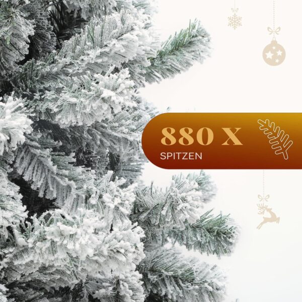 91Z0FQZEeGL._AC_SL1500_.jpg YITAHOME Christmas Tree 6ft, Full Snow Flocked Artificial Tree with Foldable Metal Stand & Metal Frame