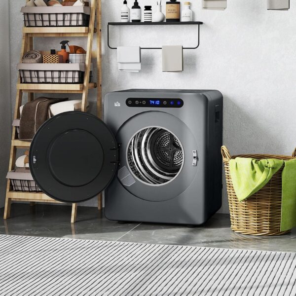 HOMCOM Vented Tumble Dryer 5kg Wet Laundry/3kg Dry Capacity 1000W Grey [Energy Class G]