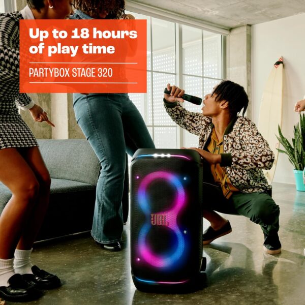91boXgV7W3L._AC_SL1500_.jpg JBL PartyBox Stage 320 - Portable Party Speaker with Telescopic Handle & Wide, Sturdy Wheels