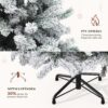 91eu0fH9y8L._AC_SL1500_.jpg YITAHOME Christmas Tree 6ft, Full Snow Flocked Artificial Tree with Foldable Metal Stand & Metal Frame
