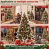 91fRYj6YqSL._AC_SL1500_.jpg 7.5ft/225cm PVC Snow Flocked Artificial Christmas Tree with Light