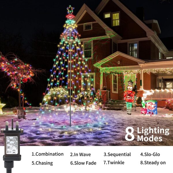 Joomer Christmas Tree Lights Topper Star Height 12.7ft 568 LED Multicolor