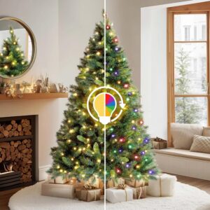 VeryMerry 6FT Pre Lit Christmas Tree 2in1 Dual-Color