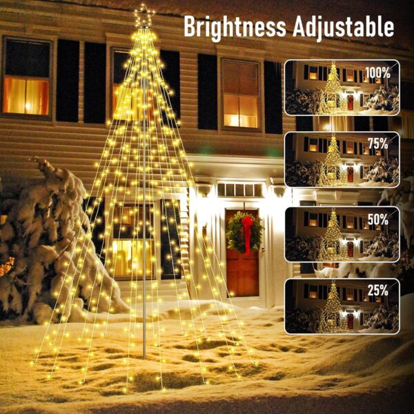 91pUmAS56L._AC_SL1500_.jpg Joomer Christmas Tree Lights Topper Star Height 127ft 568 LED Warm White