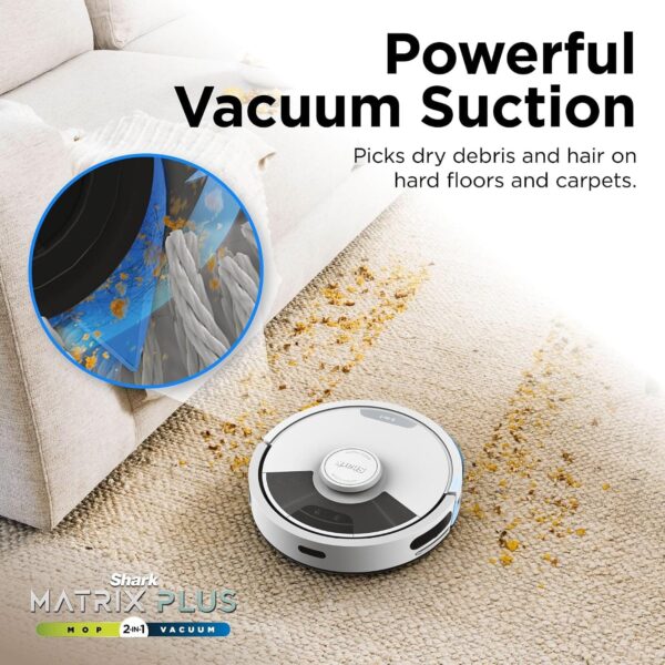 91pVAdBMbdL._AC_SL1500_.jpg Shark Matrix Plus 2-in-1 Robot Vacuum and Mop with Selfcharging Base, White