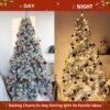 91q0vWq8jtL._AC_SL1500_.jpg Asinse 7ft Pre-Lit Snow Flocked Christmas Tree with 450 Chasing Warm LED Lights