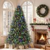91wBwnASBBL._AC_SL1500_.jpg Shareconn 6.5ft Artificial Fir Function Christmas Tree with Lights,17 modes